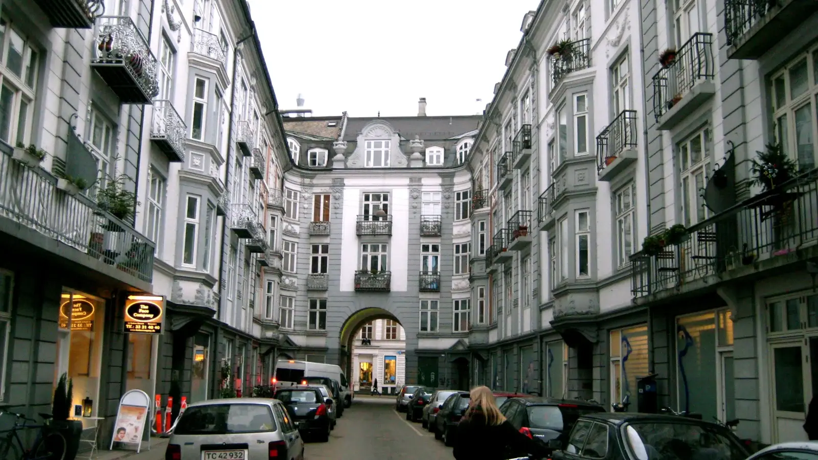 Bostadsgata i Vesterbro i Köpenhamn