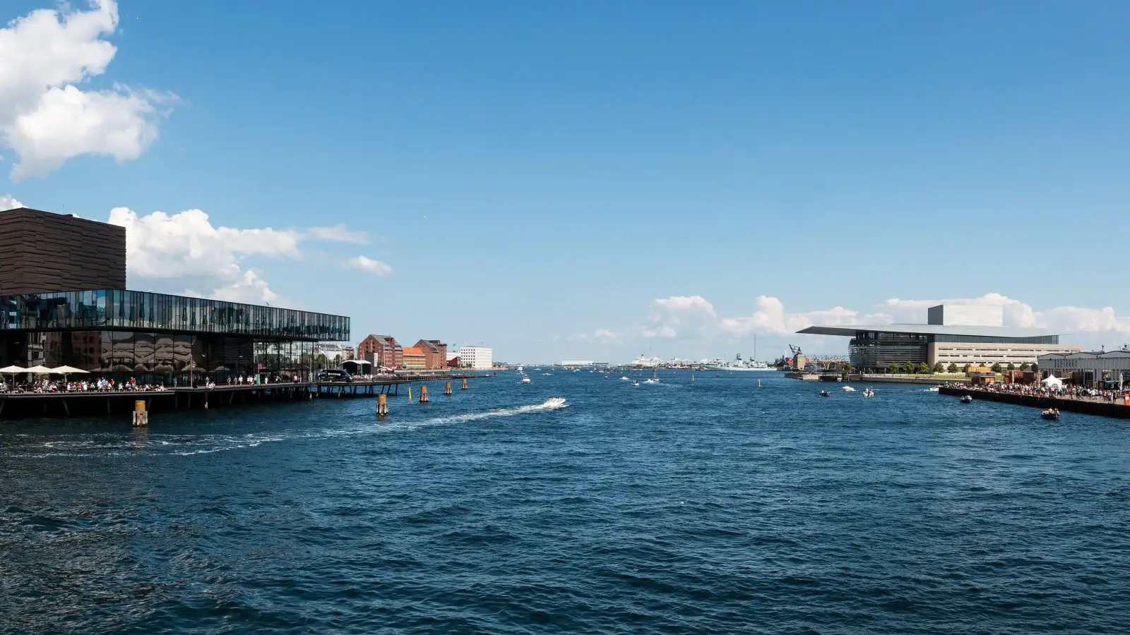 Panorama över Köpenhamns innerhamn