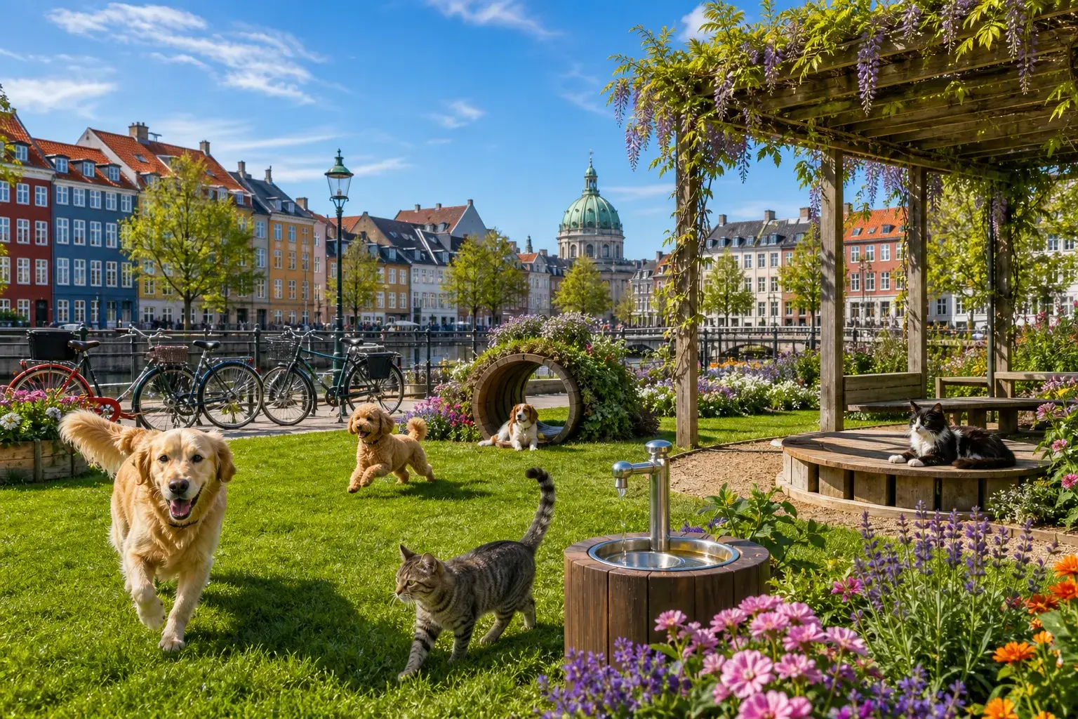 Resa med husdjur till Köpenhamn illustration