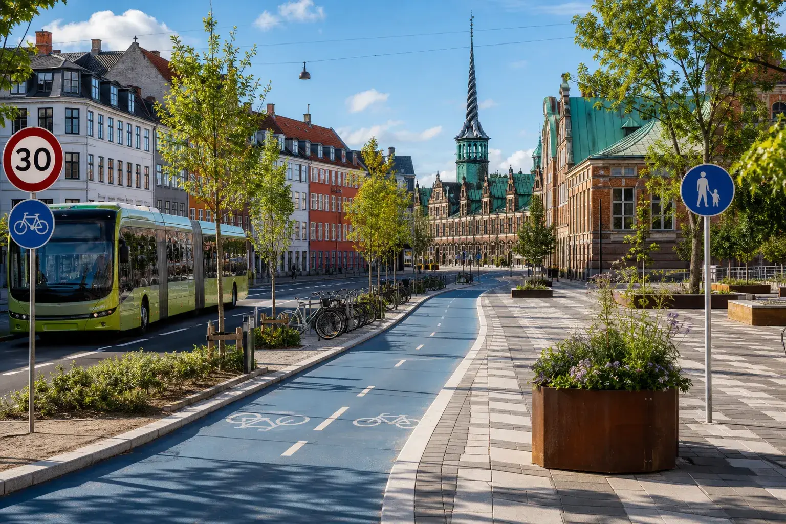 Särskilda trafikregler i Köpenhamn - Så här hänger du med! illustration