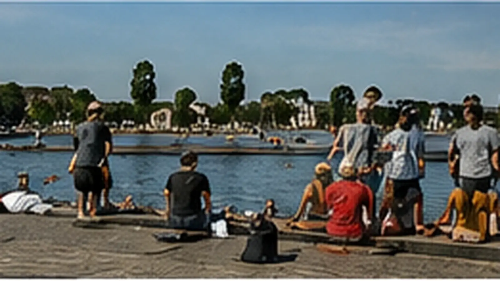 Sommardag vid vattnet i Köpenhamn